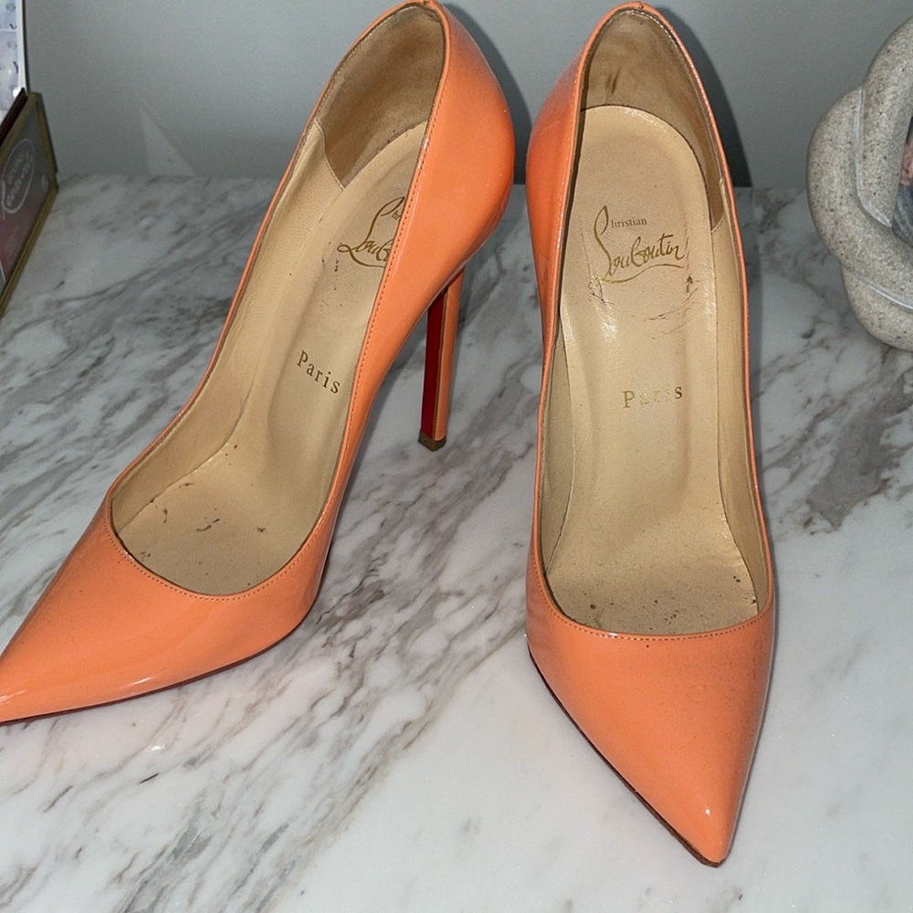 Christian Louboutin pigalle pump size 38 peach